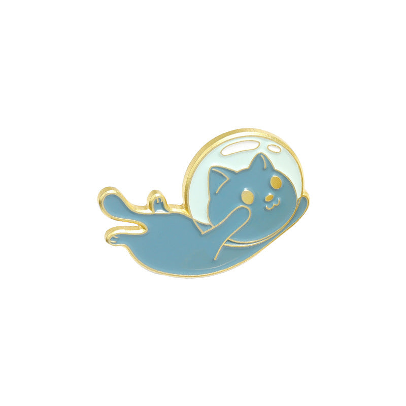 Cat Brooch Pin Badge - Cute Clothing Accessory for Jackets, Bags & Hats
