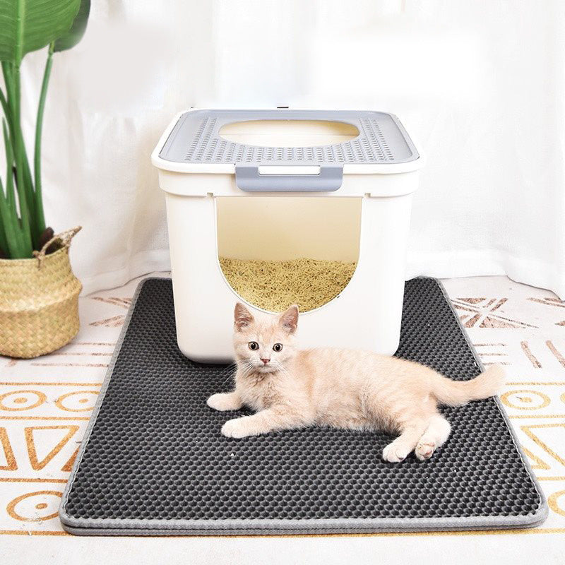 EVA Double-Layer Removable Cat Litter Mat - Washable Non-Slip Trapper