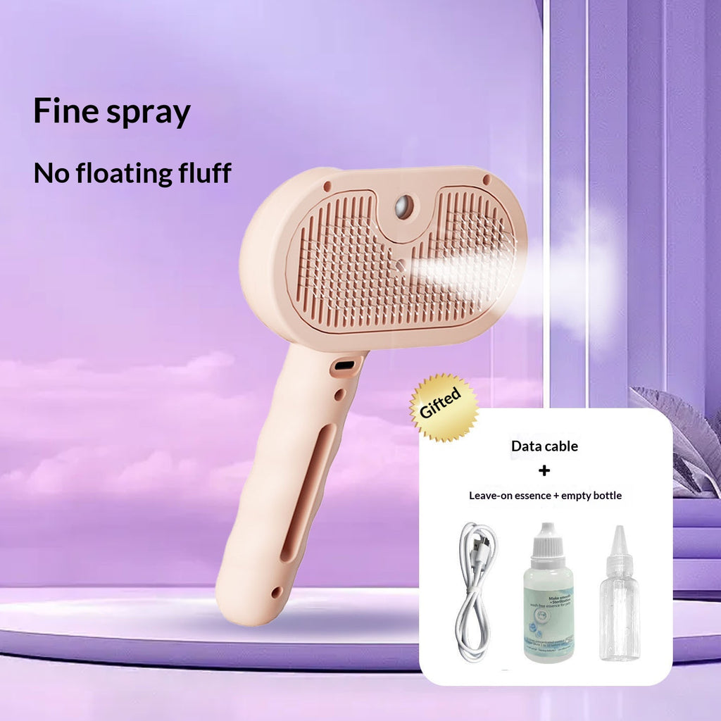 Cat Spray Grooming Comb - Misting Water Brush for Shedding & Coat Care
