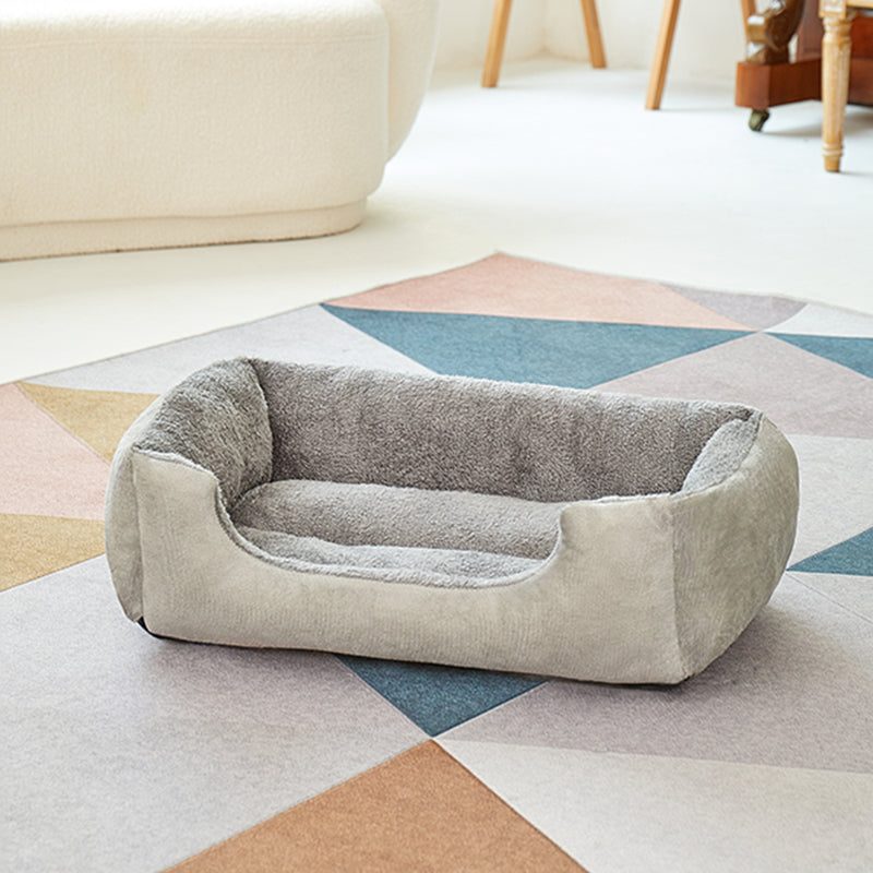 Square Cat Bed - Soft Plush Cushioned Sleeping Bed for Cats & Small Pets