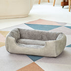 Square Cat Bed - Soft Plush Cushioned Sleeping Bed for Cats & Small Pets