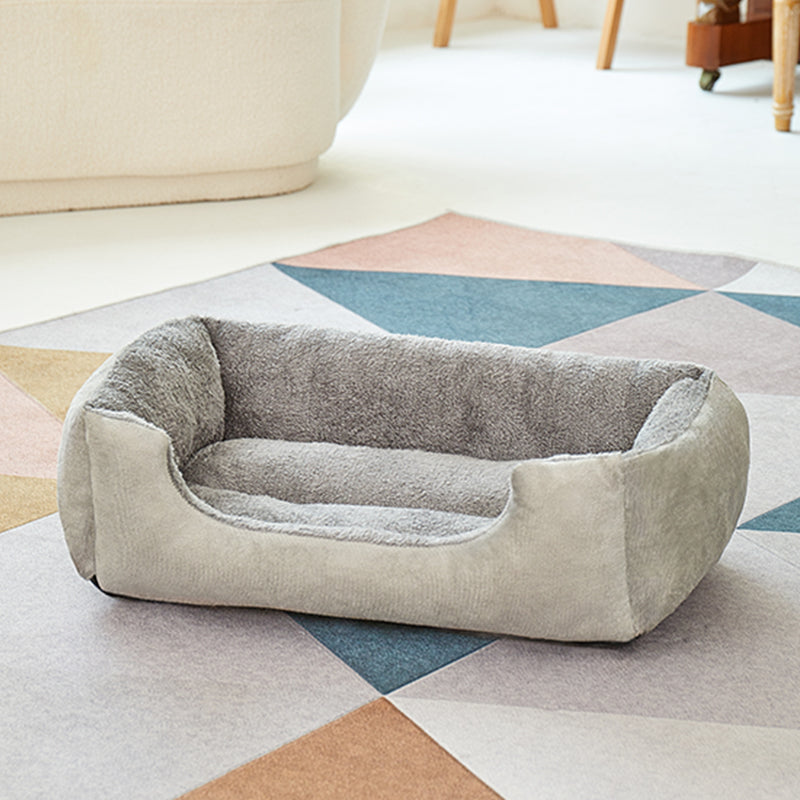 Square Cat Bed - Soft Plush Cushioned Sleeping Bed for Cats & Small Pets