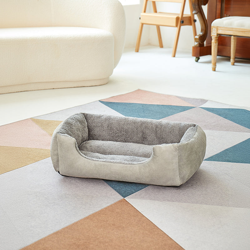 Square Cat Bed - Soft Plush Cushioned Sleeping Bed for Cats & Small Pets