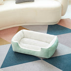 Square Cat Bed - Soft Plush Cushioned Sleeping Bed for Cats & Small Pets