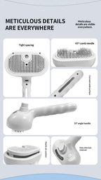 Cat Spray Grooming Comb - Misting Water Brush for Shedding & Coat Care