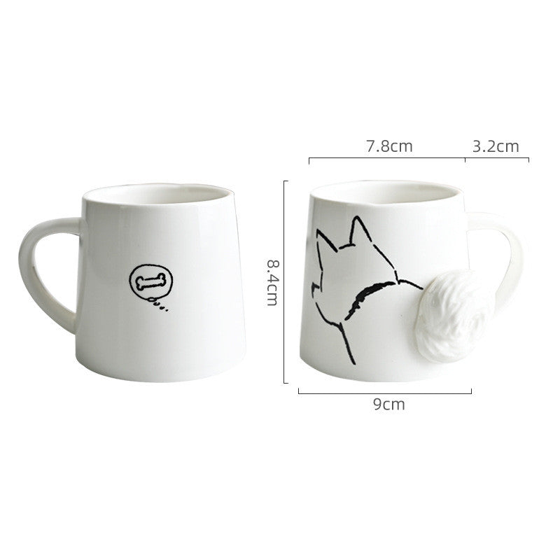 Japanese Style Cat Ceramic Mug - Cute Cartoon Coffee & Tea Cup