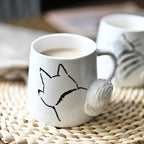 Japanese Style Cat Ceramic Mug - Cute Cartoon Coffee & Tea Cup