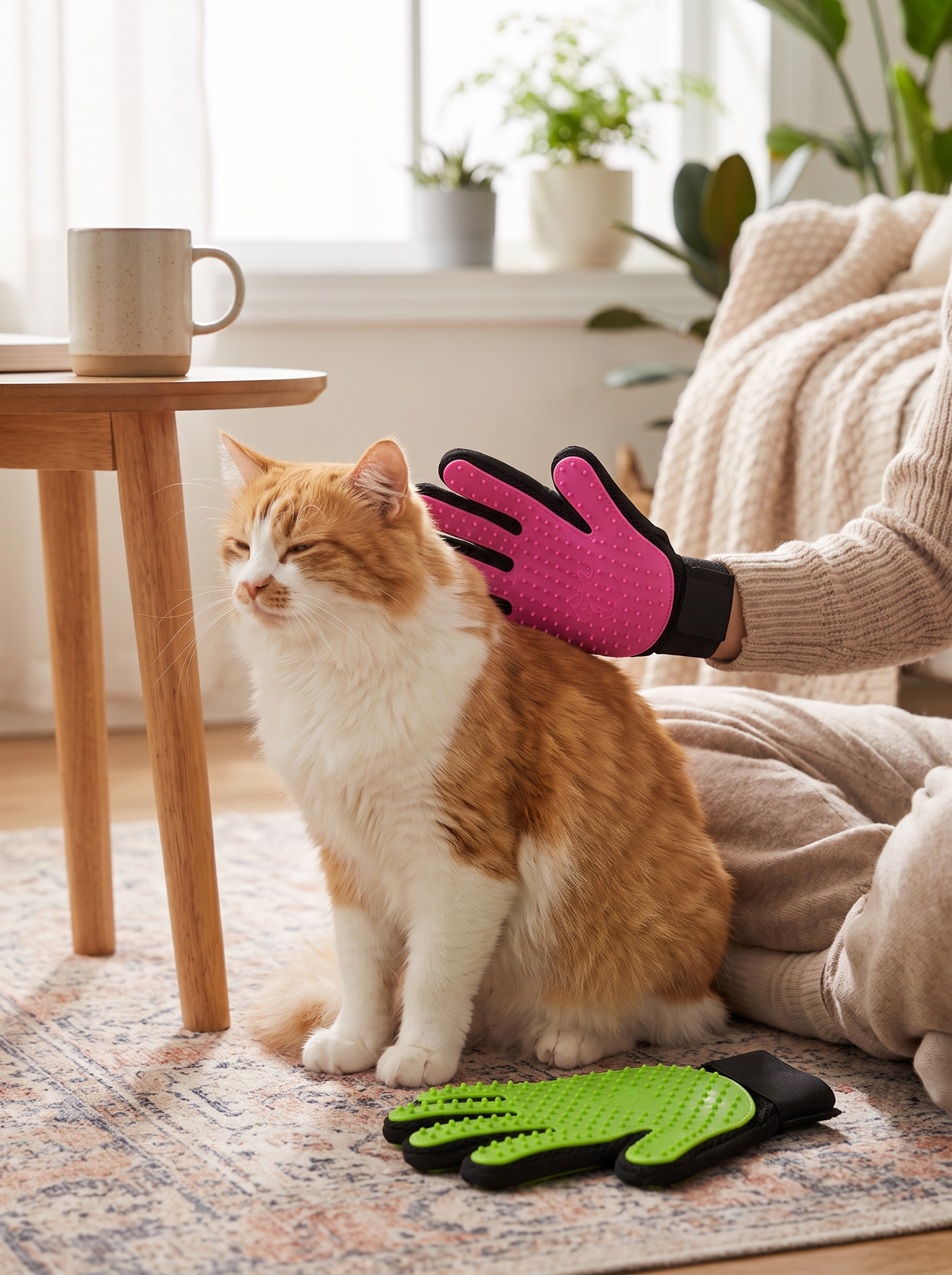 Cat Grooming Glove (2 Pack) lifestyle image 1